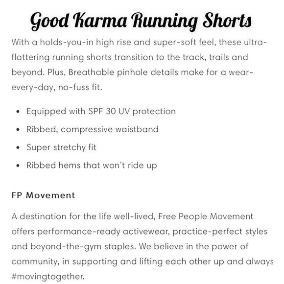 Good Karma Running Shorts and Good Karma Crop Tank MSRP $86 M/L - Picture 15 of 16